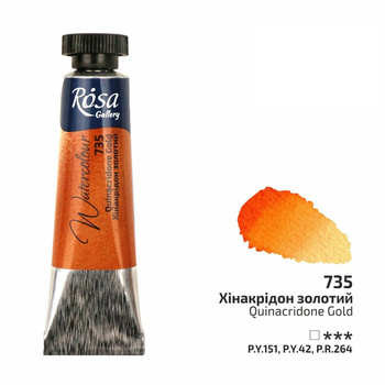 Rosa Gallery Farba  Akwarelowa  Quinacridone Gold 735 10 Ml Tuba