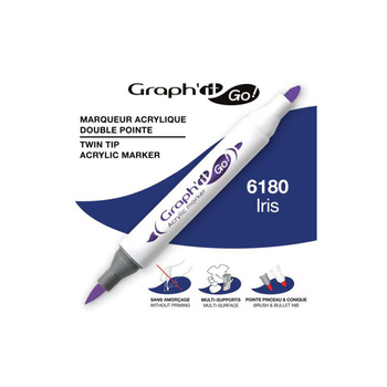 Graph'it Go! Marker Akrylowy Dwustronny Iris 6180