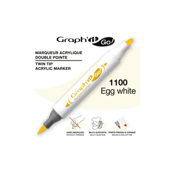 Graph'it Go! Marker Akrylowy Dwustronny Egg White 1100