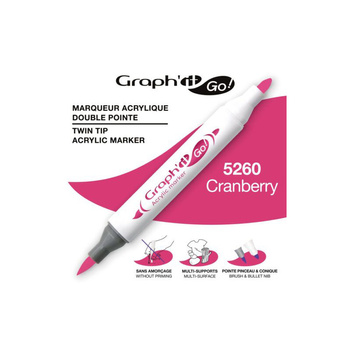 Graph'it Go! Marker Akrylowy Dwustronny Cranberry 5260