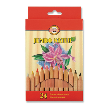 Koh-i-noor Kredki Jumbo 2174n24 Natur 24 Kolory