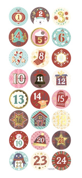 Dp Craft Naklejki Kalendarz Adwentowy op. 24szt.