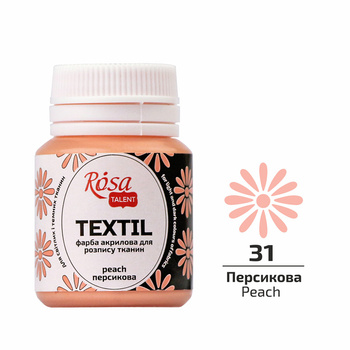 Rosa Talent Farba Do Tkanin Peach 31 20 Ml