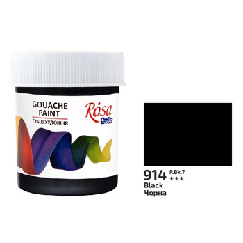 Rosa Studio Farba Gwaszowa Black 914 40 Ml