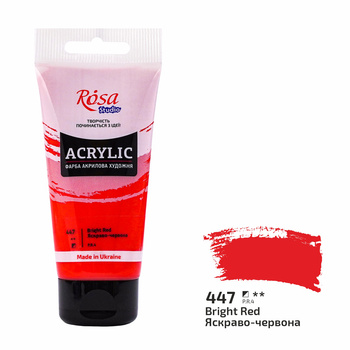 Rosa Studio Farba Akrylowa Bright Red 447 75 Ml