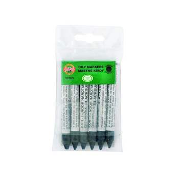 Koh-i-noor Kreda 8220/5 Czarna Olejowa Na Szkło I Porcelanę Op. 6 Szt.