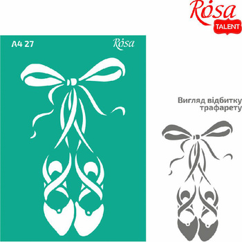Rosa Talent Szablon Samoprzylepny Wielokrotnego Użytku, Nr 27, A4 (21x29.7 Cm) - Baletki