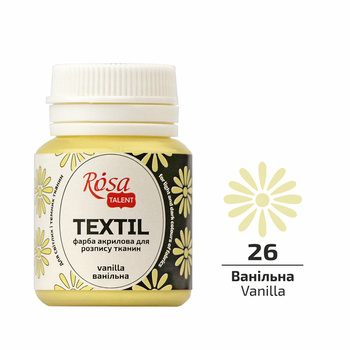 Rosa Talent Farba Do Tkanin Vanilla 26 20 Ml