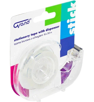 Grand Przezroczysta Taśma Biurowa 18 Mm x 20 M Z Uchwytem