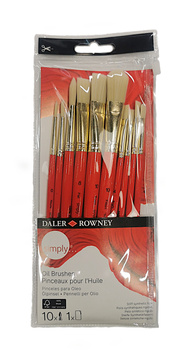 Rowney Zestaw Pędzli 10szt Syntetyczna Szczecina 216640110