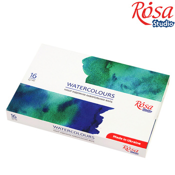 Rosa Studio Farby Akwarelowe W Kostkach W Opakowaniu Kartonowym 16 Kol. 2,5 Ml