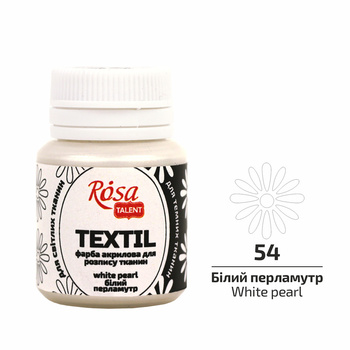 Rosa Talent Farba Do Tkanin White Pearl 54 20 Ml