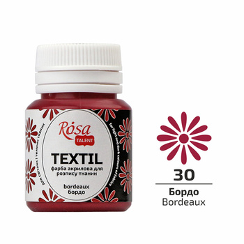 Rosa Talent Farba Do Tkanin Bordeaux 30 20 Ml