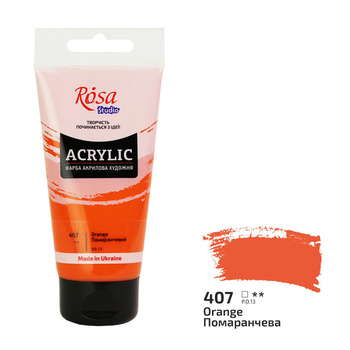 Rosa Studio Farba Akrylowa Orange 407 75 Ml