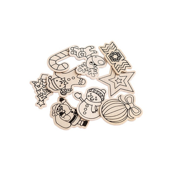 Dp Craft Ozdoby Drewniane Z Magnesem 9 Szt.