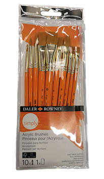 Rowney Zestaw Pędzli 10szt Syntetyczne 216620110