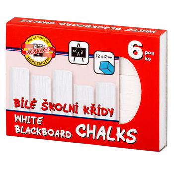 Koh-i-noor Kreda Biała Szkolna 111504 Do Tablic 6 Szt.