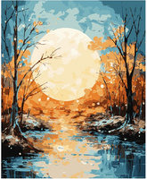 Malowanie Po Numerach Podobrazie 40x50 Cm Niki4 Księżyc