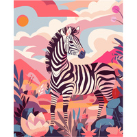 Malowanie Po Numerach Podobrazie 40x50 Cm Niki4 Zebra