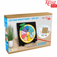 Rosa Talent Zestaw Kreatywny Obraz 3d Pomarańcza, Mdf 18.5x18.5 Cm