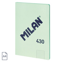 Milan Notes Klejony A4 48k. Linia Zielony