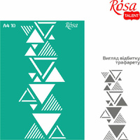 Rosa Talent Szablon Samoprzylepny Wielokrotnego Użytku, Nr 10, A4 (21x29.7 Cm) - Trójkąty