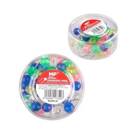 MAIN PAPER PINEZKI KOLOROWE Z OKRĄGŁĄ GŁÓWKĄ 50 SZT.