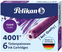 Pelikan Naboje Krótkie 6 Szt. Fioletowe
