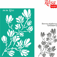 Rosa Talent Szablon Samoprzylepny Wielokrotnego Użytku, Nr 14, A4 (21x29.7 Cm) - Magnolia