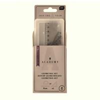 Interdruk Zestaw Geometryczny W Etui Z Linijką 15 Cm Academy