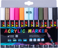 M&G MARKERY AKRYLOWE ZESTAW 12 SZT.