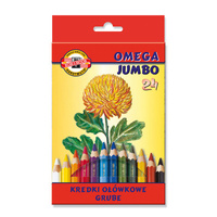 Koh-i-noor Kredki Omega Jumbo 3384/2 24 Kolory