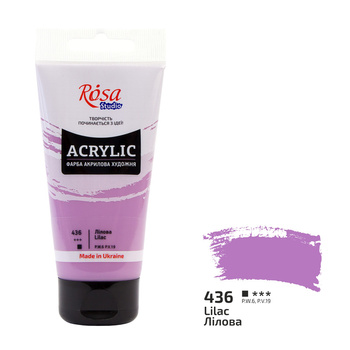 Rosa Studio Farba Akrylowa Lilac 436 75 Ml