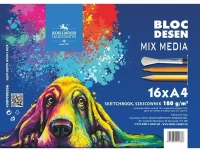 Koh-i-Noor Szkicownik Mix Media A4 16ark. 180g Pies - Seria Niebieska