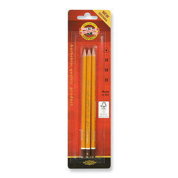 Koh-I-Noor Ołówek Grafitowy H 1580 3 Szt. Triograph Na Blistrze