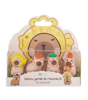 Dp Craft Gumki Do Mazania 3D Kapibara 4szt