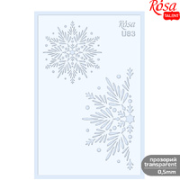 Rosa Talent Plastikowy Szablon Wielokrotnego Użytku, Nr U83, 13x20 Cm - Xmas, Gwiazdki