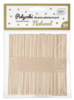 INTERDRUK PATYCZKI DREWNIANE NATURALNE 113X10MM 50SZT.