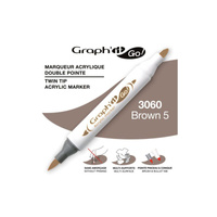 Graph'it Go! Marker Akrylowy Dwustronny Brown 5 3060