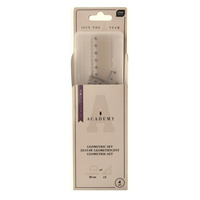 Interdruk Zestaw Geometryczny W Etui Z Linijką 20 Cm Academy