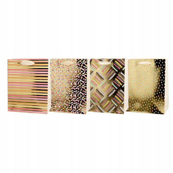 Incood Torba Prezentowa 18x23cm Złoto-Pastelowa