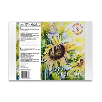 Papier Artystyczny Premium A4 280g 10a 70% Bawełny Cold Pressed 9014/Słoneczniki