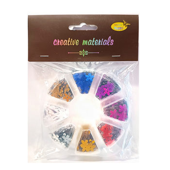 Galeria Hobby Cekiny Kwiatki Metaliczne 8 Kolorów 40 G