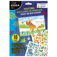 Kidea Kreatywna Wyklejanka Po Numerach 10 Szt. Dino