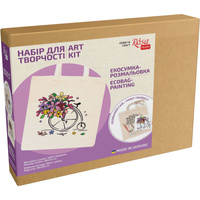 Rosa Talent Zestaw - Torba Do Malowania Flower Bicycle, Bawełna 220 G. 38x42 Cm