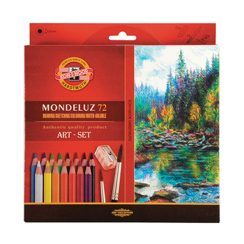 Koh-i-noor Kredki Mondeluz 3714 72 Kolory + Pędzel