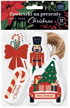 Interdruk Zawieszki Na Prezenty Kształty 12 Szt. Christmas 