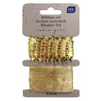 Interdruk Zestaw Tasiemek Gold 2x2 M Satin Gold