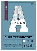 Interdruk Blok Techniczny Biały A3 10ark. 240g Academy