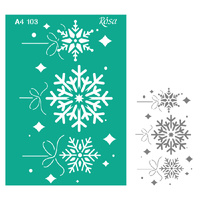 Rosa Talent Szablon Samoprzylepny Wielokrotnego Użytku, Nr 103, A4 (21x29.7 Cm) - Xmas, Gwiazdki